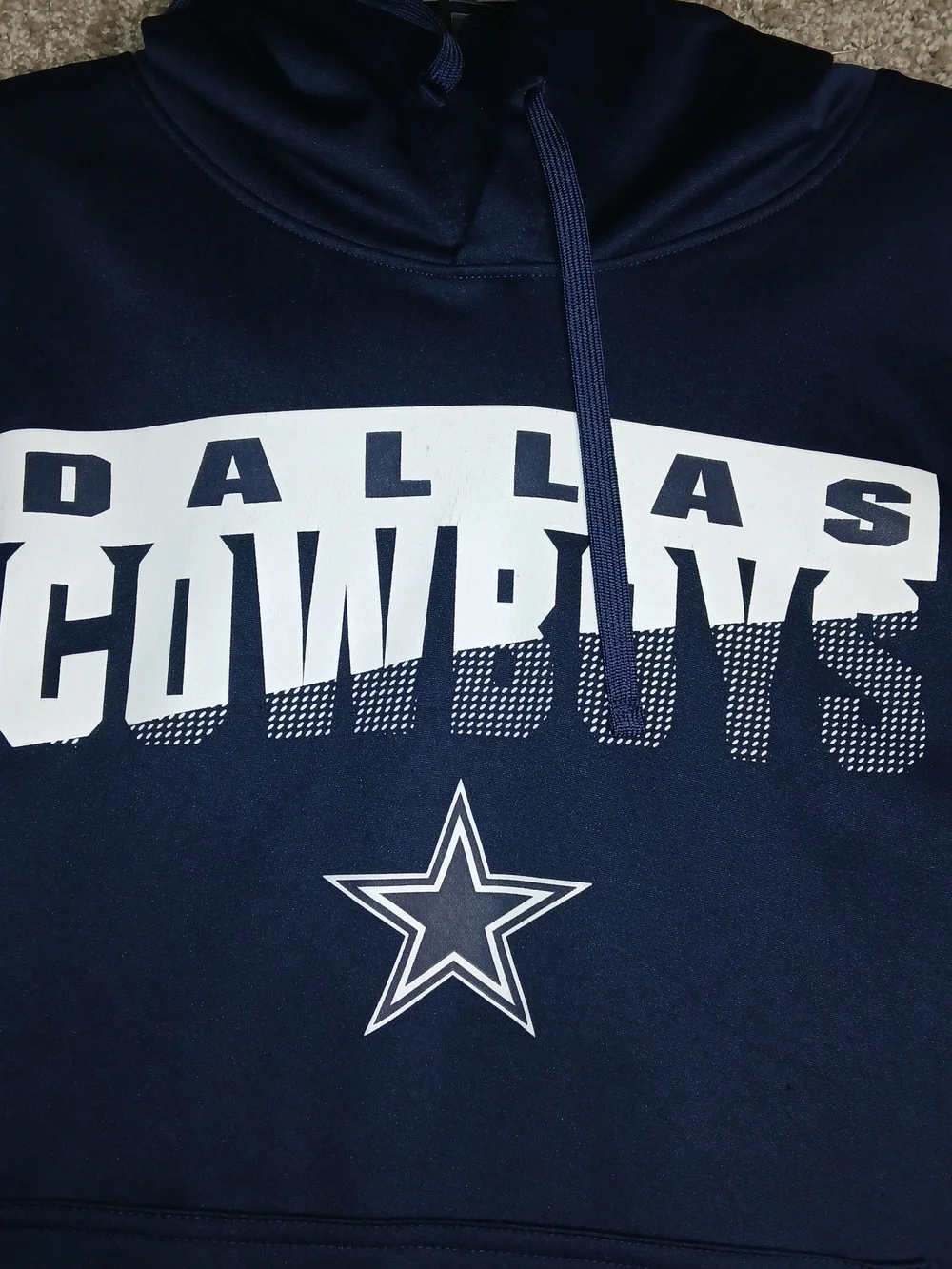 Dallas Cowboys Navy‎ Blue Hoodie Sweatshirt for Men NFL Team Apparel - XL